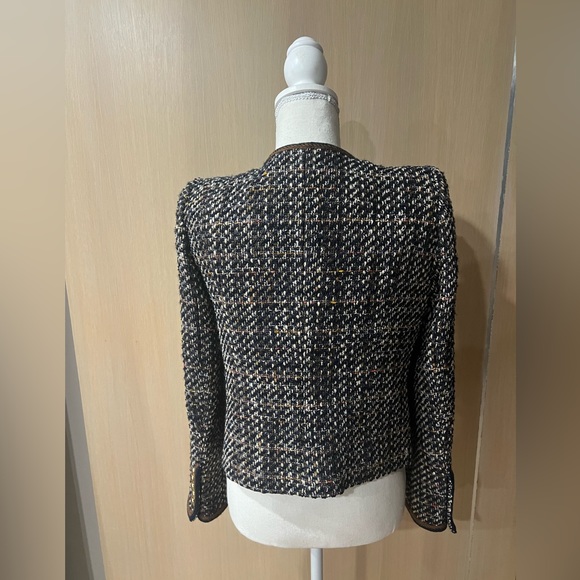 ♥️ SOLD♥️ VERONICA BEARD Lars button-embellished metallic tweed jacket - Picture 10 of 14